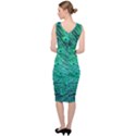 Green And Blue Peafowl Peacock Animal Color Brightly Colored Sleeveless Pencil Dress View4