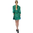 Green And Blue Peafowl Peacock Animal Color Brightly Colored Mini Skater Shirt Dress View2