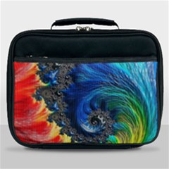 Colorful Digital Art Fractal Design Lunch Bag by Semog4