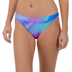 Colorful Blue Purple Wave Band Bikini Bottoms