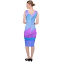 Colorful Blue Purple Wave Sleeveless Pencil Dress View4