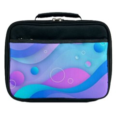 Colorful Blue Purple Wave Lunch Bag