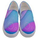 Colorful Blue Purple Wave Men s Canvas Slip Ons View1