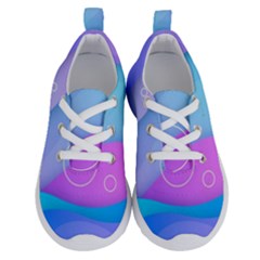 Colorful Blue Purple Wave Running Shoes