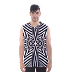 Fractal Star Mandala Black And White Men s Basketball Tank Top by Semog4