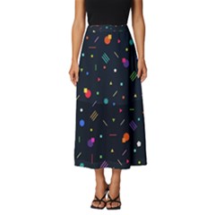 Abstract Minimalism Digital Art Abstract Classic Midi Chiffon Skirt