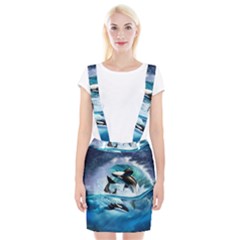 Orca Wave Water Underwater Sky Braces Suspender Skirt by Semog4