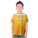 Texture Pattern Macro Glass Of Beer Foam White Yellow Kids  Cotton Tee View1