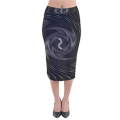 Abstract Mandala Twirl Velvet Midi Pencil Skirt by Semog4