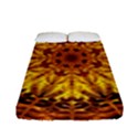 Abstract Gold Mandala Yellow Fitted Sheet (Full/ Double Size) View1