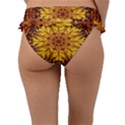 Abstract Gold Mandala Yellow Frill Bikini Bottoms View2