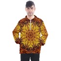 Abstract Gold Mandala Yellow Men s Half Zip Pullover View1