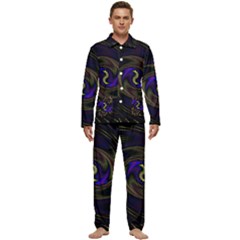 Manadala Twirl Abstract Men s Long Sleeve Velvet Pocket Pajamas Set by Semog4