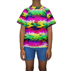 Waves Of Color Kids  Short Sleeve Swimwear by Semog4