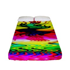 Waves Of Color Fitted Sheet (full/ Double Size) by Semog4