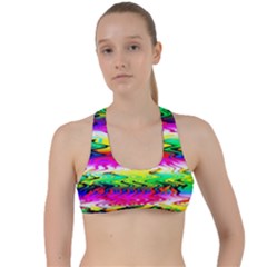 Waves Of Color Criss Cross Racerback Sports Bra by Semog4