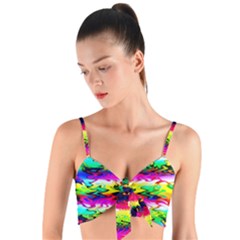 Waves Of Color Woven Tie Front Bralet by Semog4