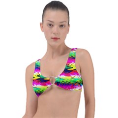 Waves Of Color Ring Detail Bikini Top by Semog4