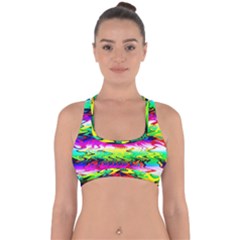 Waves Of Color Cross Back Hipster Bikini Top  by Semog4