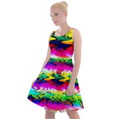 Waves Of Color Knee Length Skater Dress by Semog4