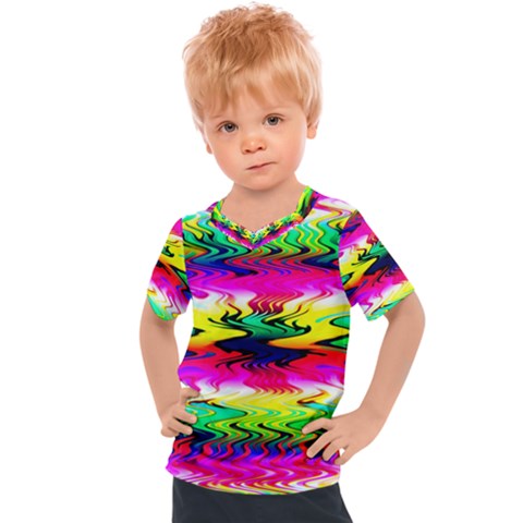 Waves Of Color Kids  Sports Tee by Semog4