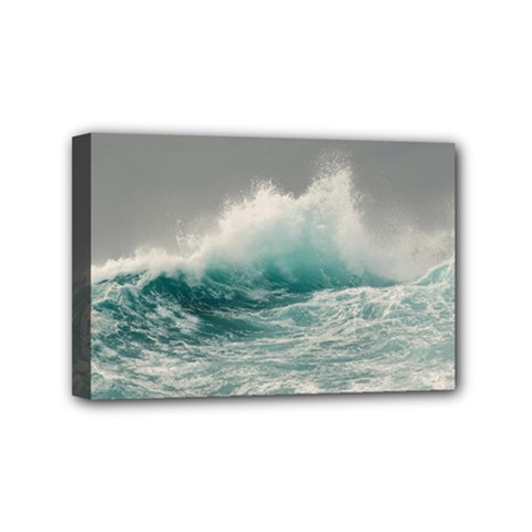 Big Storm Wave Mini Canvas 6  X 4  (stretched) by Semog4