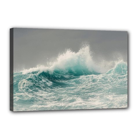 Big Storm Wave Canvas 18  X 12  (stretched) by Semog4