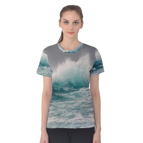 Big Storm Wave Women s Cotton Tee by Semog4