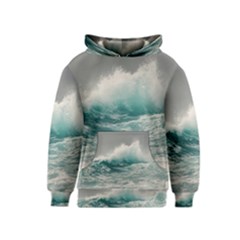 Big Storm Wave Kids  Pullover Hoodie by Semog4