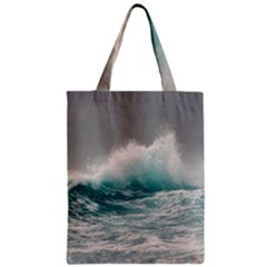 Big Storm Wave Zipper Classic Tote Bag by Semog4