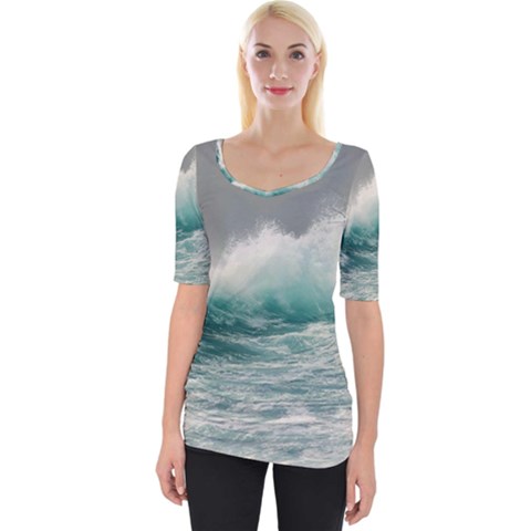 Big Storm Wave Wide Neckline Tee by Semog4