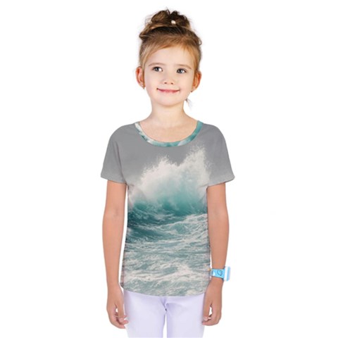 Big Storm Wave Kids  One Piece Tee by Semog4