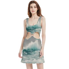 Big Storm Wave Velour Cutout Dress by Semog4