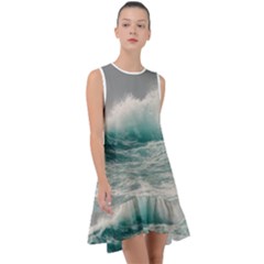 Big Storm Wave Frill Swing Dress by Semog4