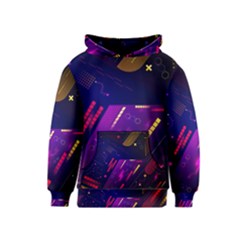 Colorful Abstract Background Creative Digital Art Colorful Geometric Artwork Kids  Pullover Hoodie