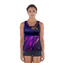 Colorful Abstract Background Creative Digital Art Colorful Geometric Artwork Sport Tank Top  View1