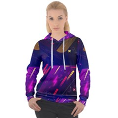 Colorful Abstract Background Creative Digital Art Colorful Geometric Artwork Women s Overhead Hoodie by Semog4