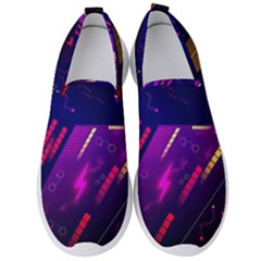 Colorful Abstract Background Creative Digital Art Colorful Geometric Artwork Men s Slip On Sneakers by Semog4