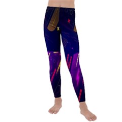 Colorful Abstract Background Creative Digital Art Colorful Geometric Artwork Kids  Lightweight Velour Leggings