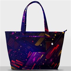 Colorful Abstract Background Creative Digital Art Colorful Geometric Artwork Back Pocket Shoulder Bag  by Semog4