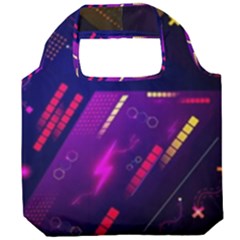 Colorful Abstract Background Creative Digital Art Colorful Geometric Artwork Foldable Grocery Recycle Bag by Semog4