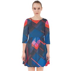 Minimalist Abstract Shaping Abstract Digital Art Minimalism Smock Dress by Semog4