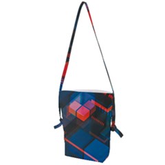 Minimalist Abstract Shaping Abstract Digital Art Minimalism Folding Shoulder Bag by Semog4