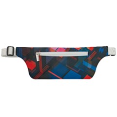 Minimalist Abstract Shaping Abstract Digital Art Minimalism Active Waist Bag by Semog4