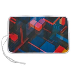 Minimalist Abstract Shaping Abstract Digital Art Minimalism Pen Storage Case (m) by Semog4