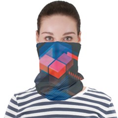 Minimalist Abstract Shaping Abstract Digital Art Minimalism Face Seamless Bandana (adult) by Semog4