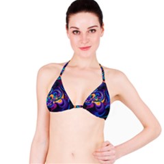 Colorful Waves Abstract Waves Curves Art Abstract Material Material Design Bikini Top by Semog4