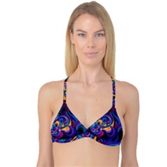 Colorful Waves Abstract Waves Curves Art Abstract Material Material Design Reversible Tri Bikini Top by Semog4