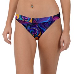 Colorful Waves Abstract Waves Curves Art Abstract Material Material Design Band Bikini Bottoms by Semog4