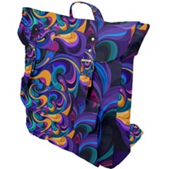 Colorful Waves Abstract Waves Curves Art Abstract Material Material Design Buckle Up Backpack